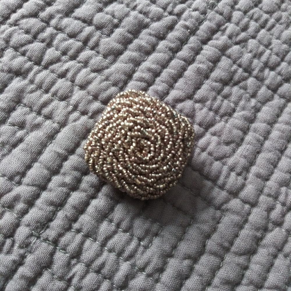 Champagne color beaded pin